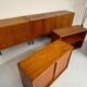 Antique 1950s vintage designer oak modular sideboard