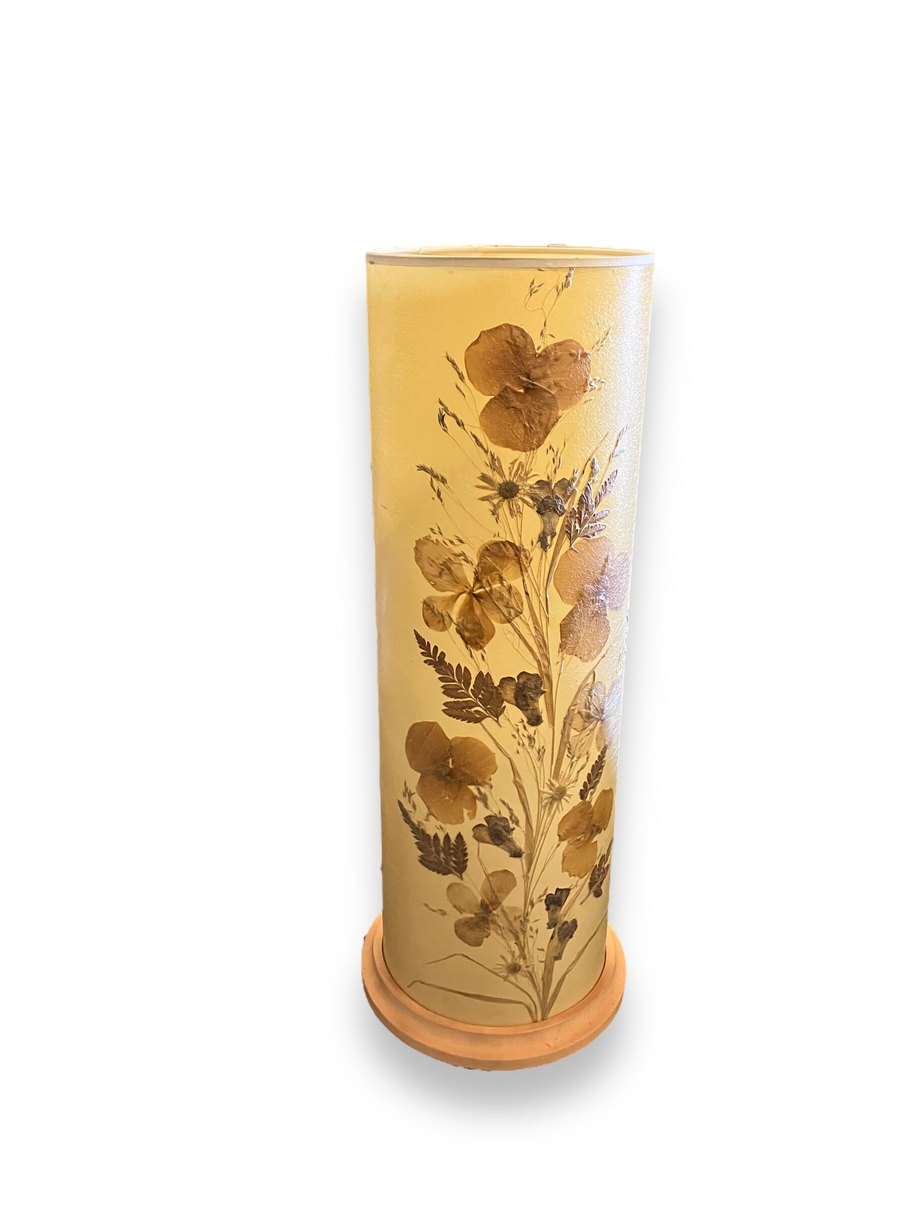 Lamp roller dried flowers 1960s