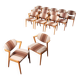 Kai Kristiansen 14 chairs Model 42 made by Schou Andersen 1960 Denmark