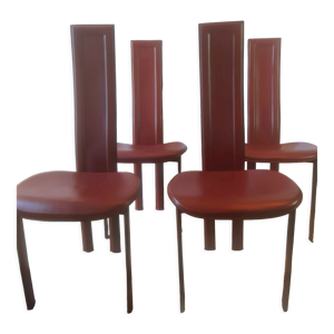 4 chaises en cuir Elena