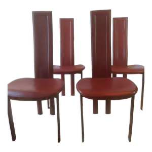 4 chaises en cuir Elena B