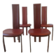 4 Elena B leather chairs