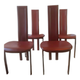 4 Elena B leather chairs