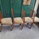 Serie de 4 chaises directoire en marqueterie et merisier