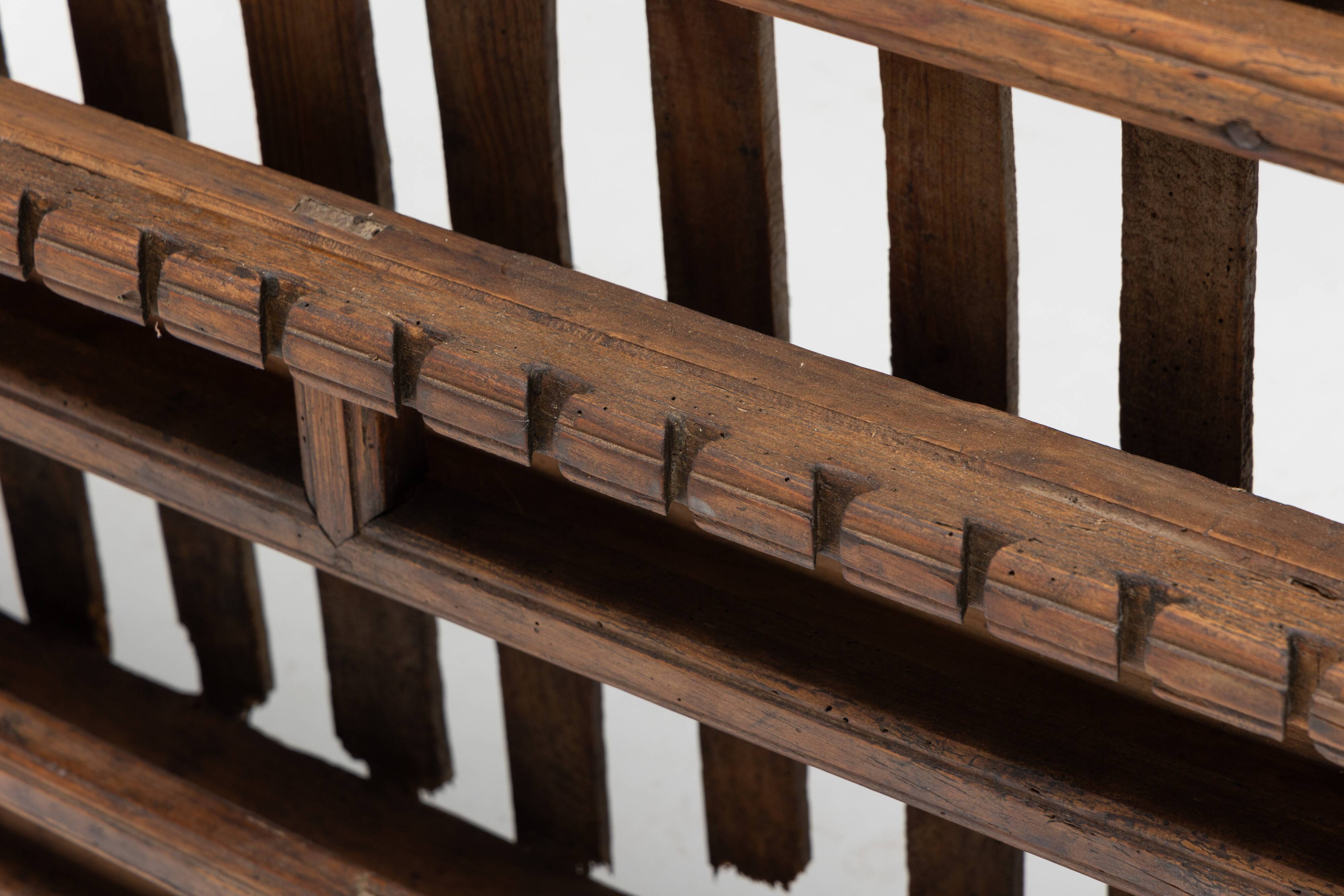 Rural Travail Populaire Shelving Unit, France, 19th Century