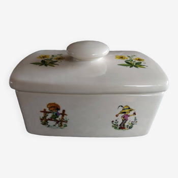 Old earthenware butter dish Secla Portugal