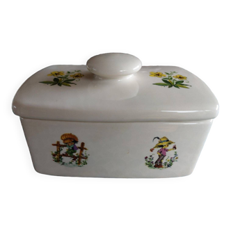 Old earthenware butter dish Secla Portugal