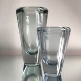 Holmegaard set of 2 blue vases by Per Lutken