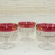 Lot of 3 vintage glass cups from the 50s