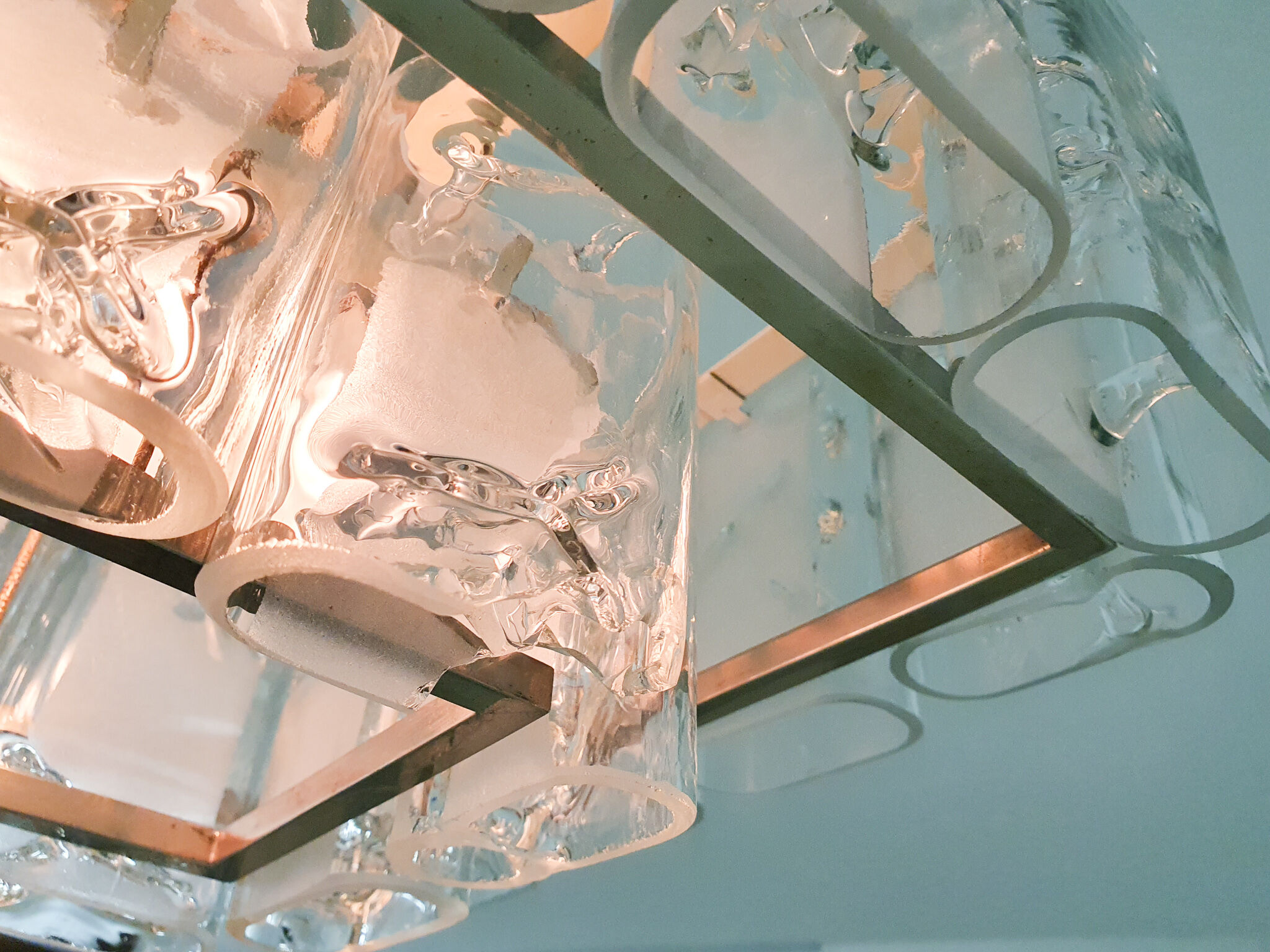 Glass chandelier by Doria, Germany 1960s