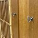 Wardrobe in bamboo and oak from the 1960s