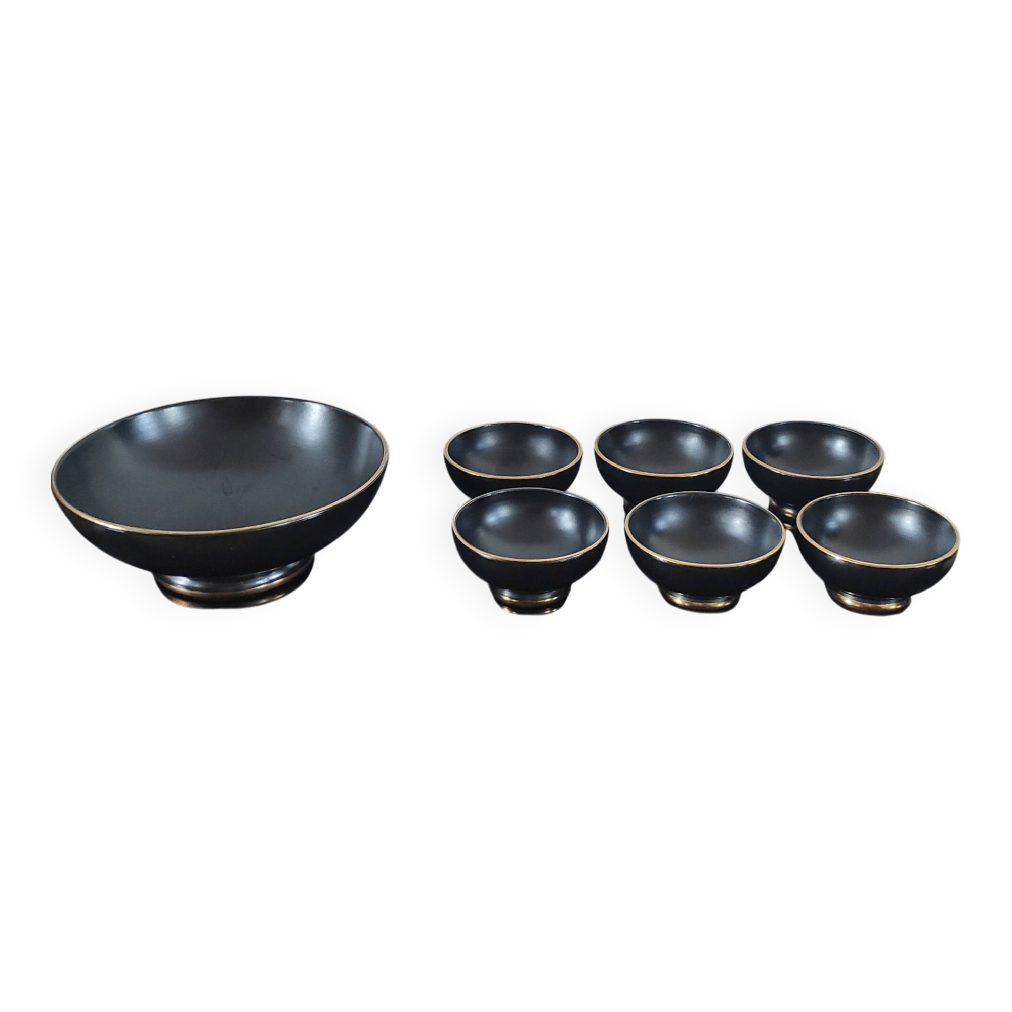 Vintage ceramic dessert or aperitif service