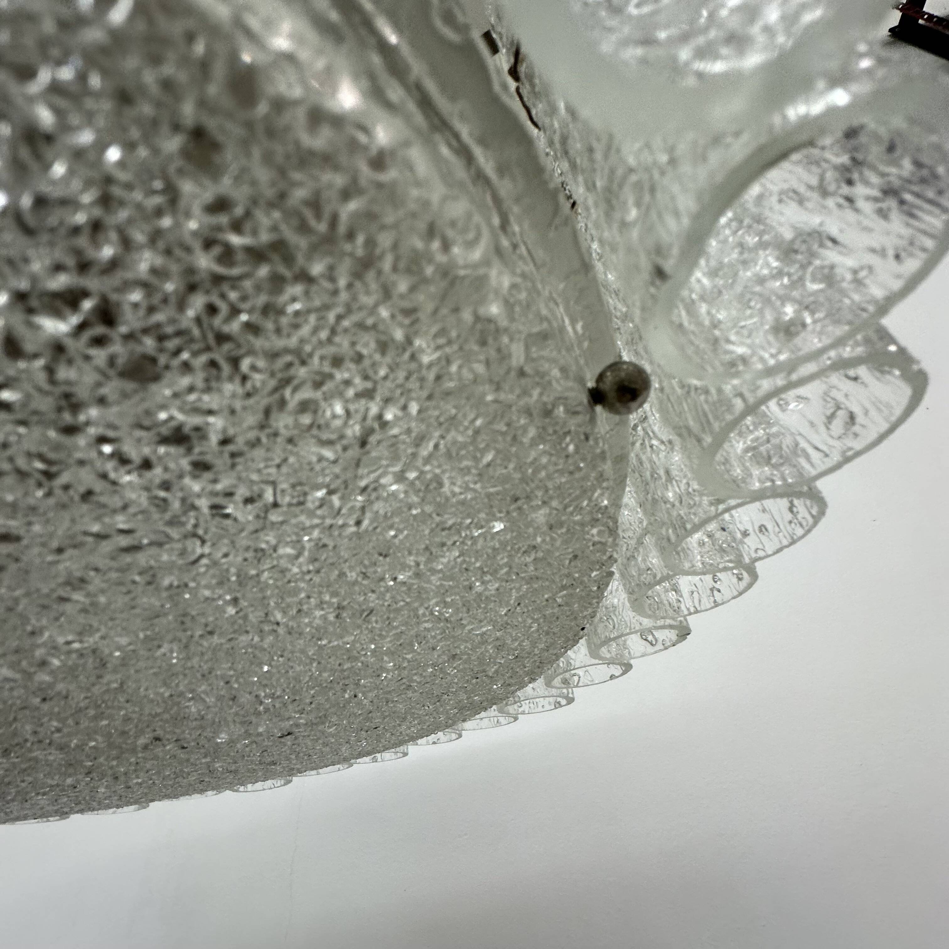 Glass Tubes Chandelier Flush mount from Doria Leuchten, 1960s