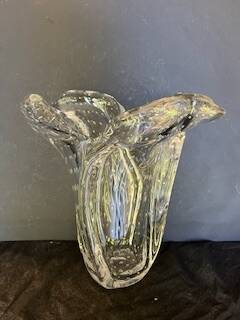 Large Schneider crystal vase
