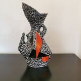Vase design géométrique signé Le Vaucour Vallauris