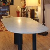 Large marble dining table, 1980s