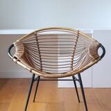 Fauteuil en rotin 1960