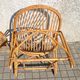 Vintage balcony garden furniture armchairs and table bamboo and rattan 1960
