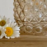 Vintage tulip lamp in amber glass