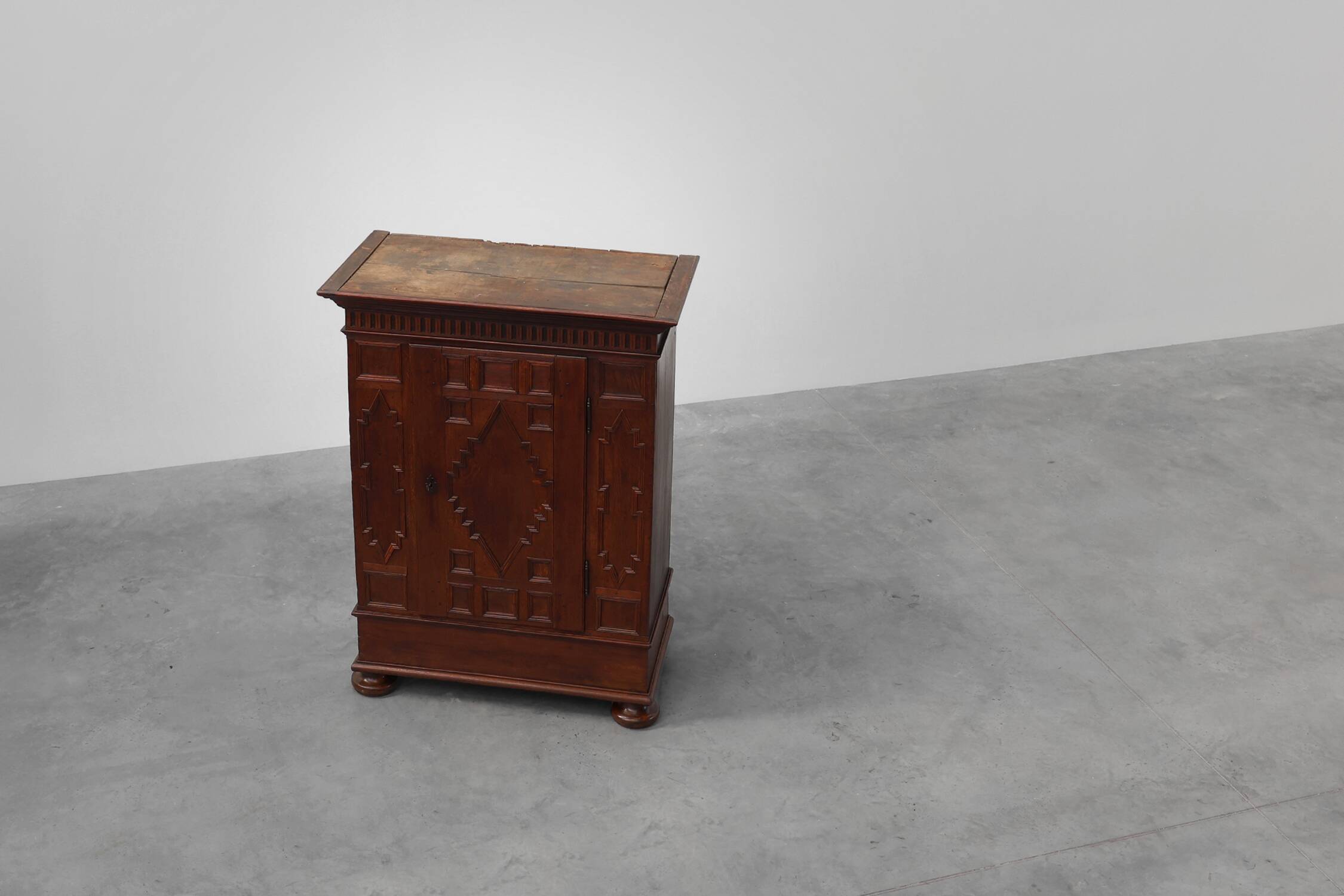 French 16th Century Antique oak hand carved wardrobe