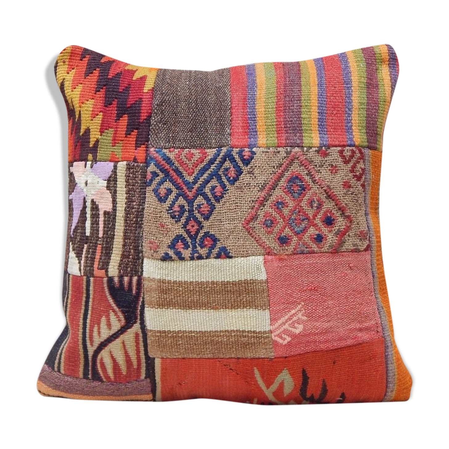 Kilim vintage Turkish cushion color 50x50 cm