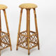 4 vintage rattan bar stools