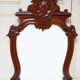 Antique Baroque Wall Mirror in Carved Mahogany