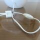 Mushroom lamp XXL Italian in white opaline 70s 80s