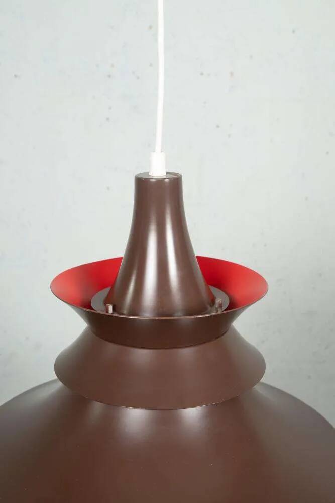 Vintage 1960s Danish design suspended lamp from the Space Age.