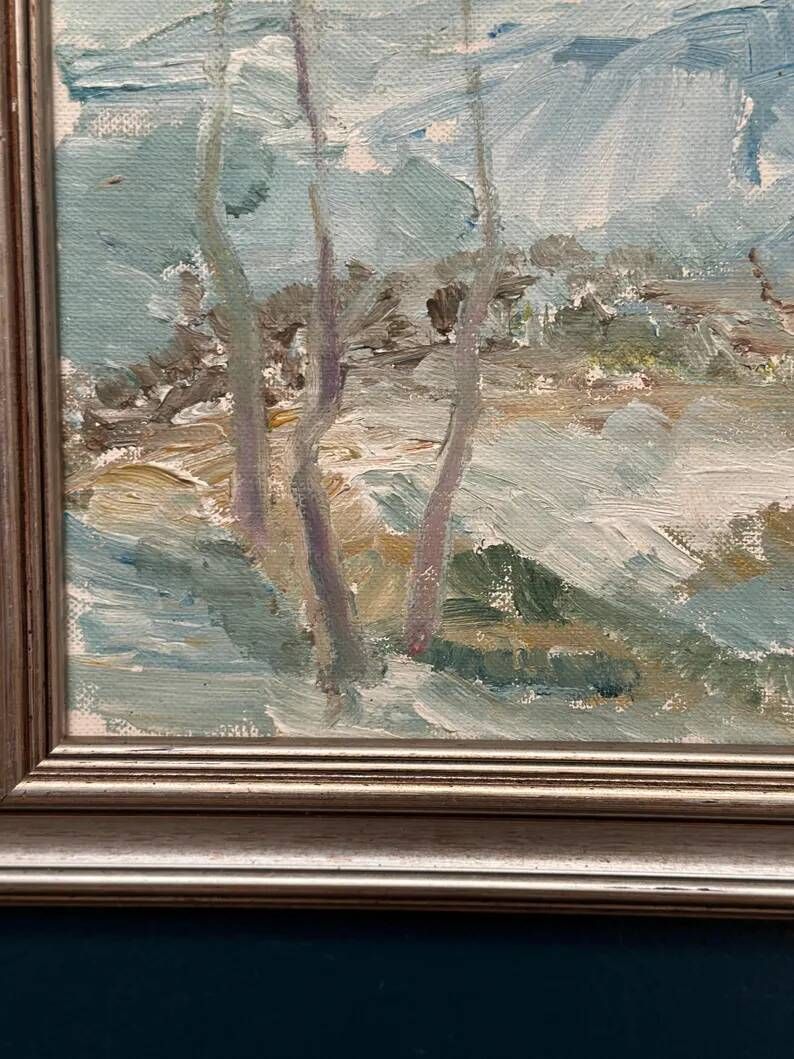 Original Swedish Oil Painting - "Nature Scene" by Maja Sjöberg - Signed - Vintage and Framed - 35.5 × 43.5 cm (14" × 17.1")