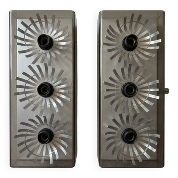 Paire d'appliques flower plexiglas circa 1970