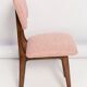 Mid-century butterfly dining chair, peony cotton, Poland, 1960s