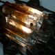 Large brutalist iron & ice Murano glass sconce / wall lamp, 1960s
