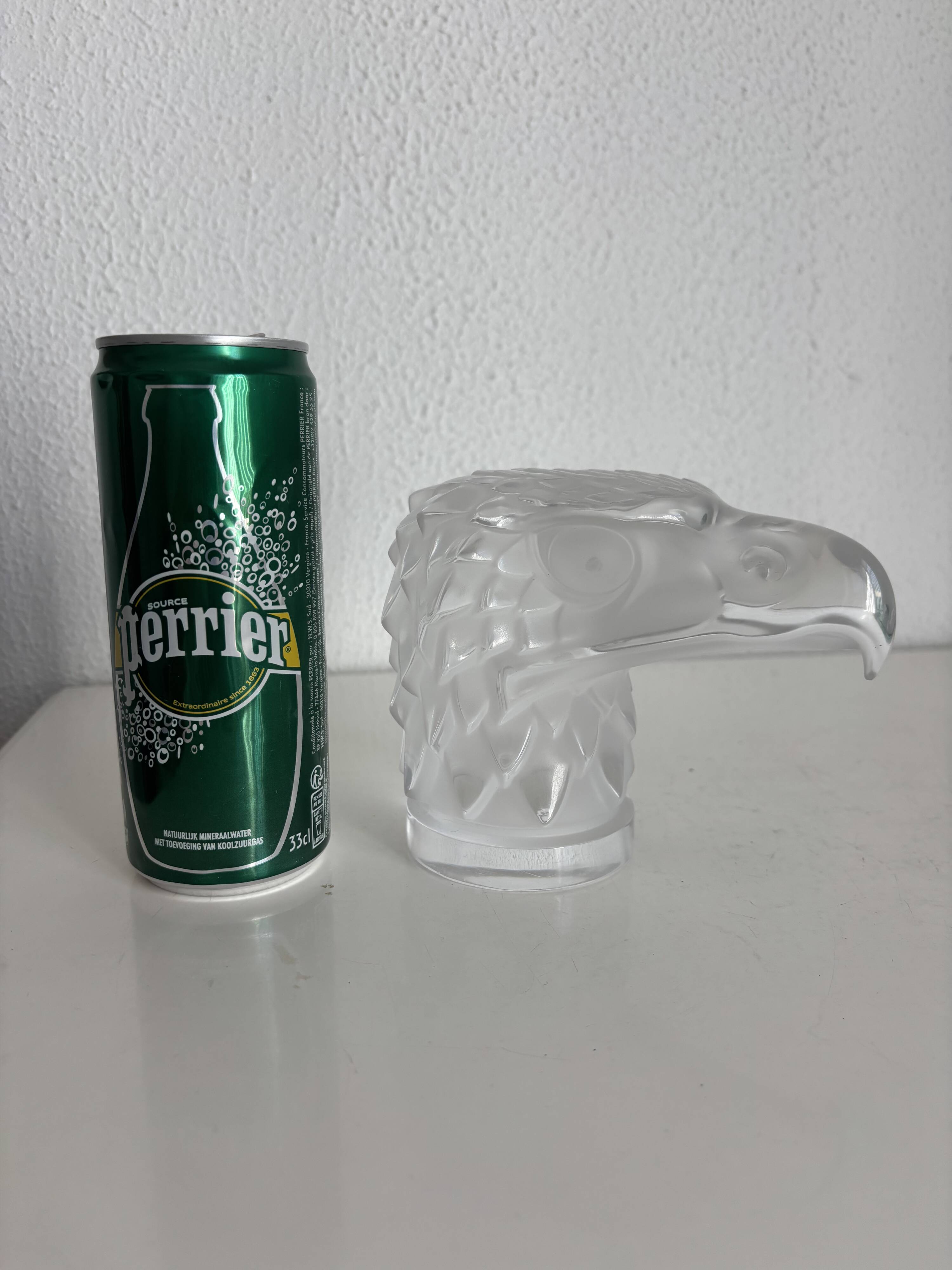 Lalique Eagle Head — Signed crystal from the 1980s
