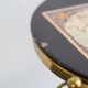 Small Italian brass and wood tripod coffee table from 50s