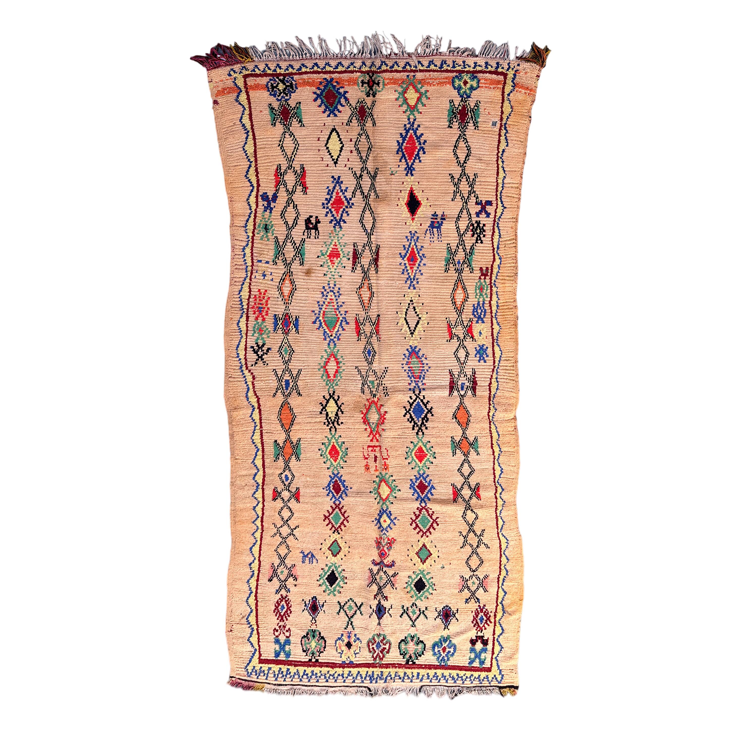 Tapis Marocain  Boujad coloré - 131 x 284 cm