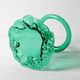 Vintage Green Glass Art Vase / Hand-blown Home Decor / Stilvetro / Rome