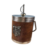 Seau à glace vintage chevalier – Blason et poignée épée – Années 60-70