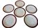 Flat plates opaque porcelain Digoin Sarreguemines model Pasteur