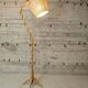 Lampadaire vintage en rotin
