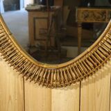 XXL rattan mirror by Franco Albini Italy