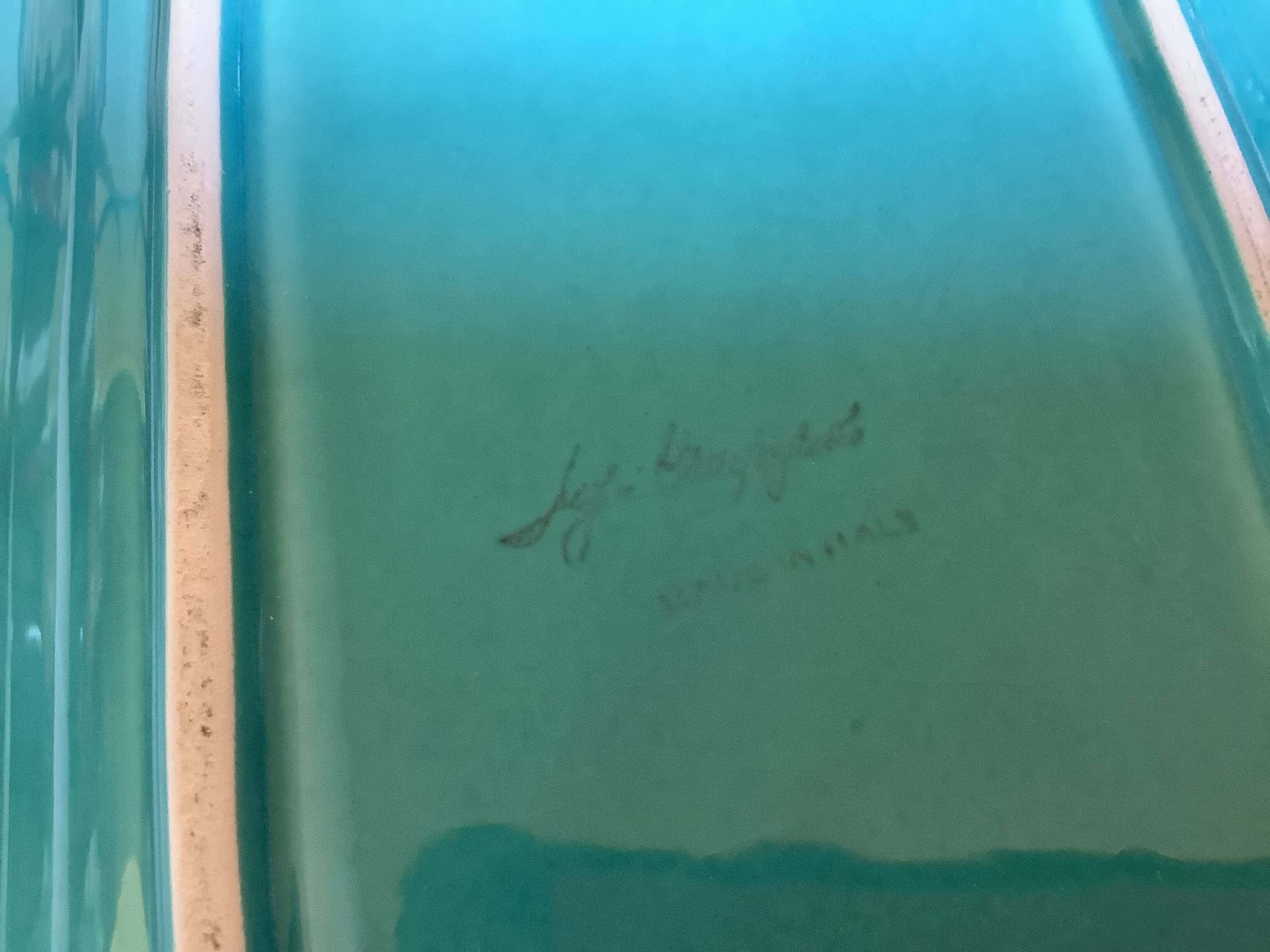 Vide poche coquillages bleu turquoise, Italie