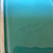 Shell-shaped bowl turquoise blue Italy
