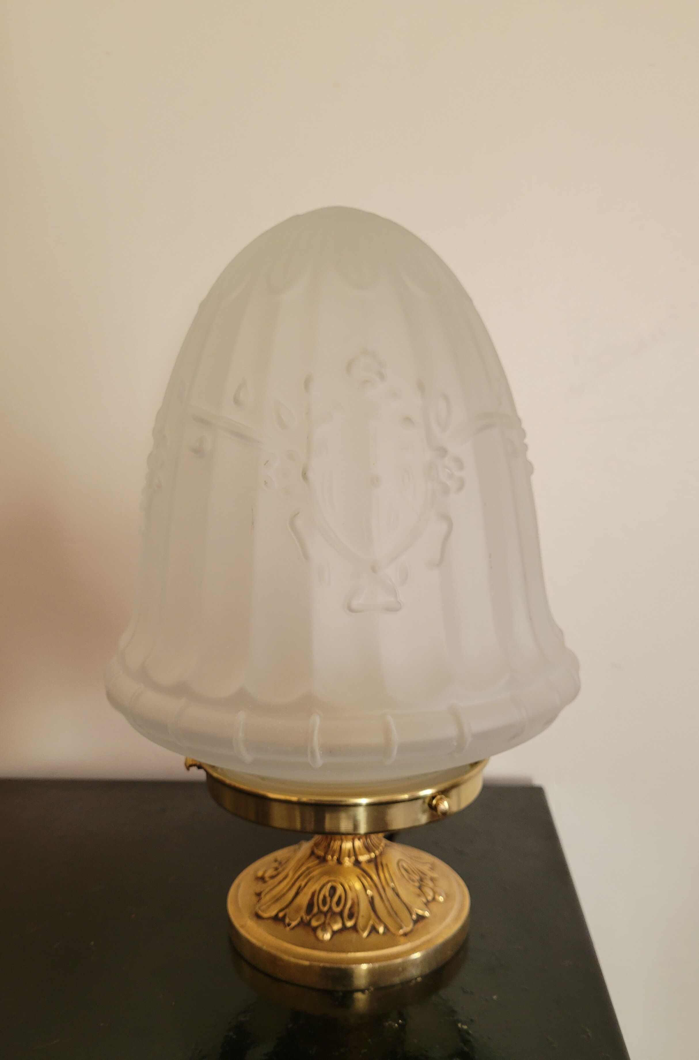 Art Deco lamp with glass globe