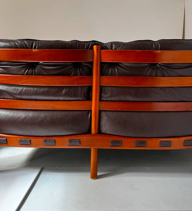 2/3-seater canapé Arne Norrell for COJA Sweden in leather