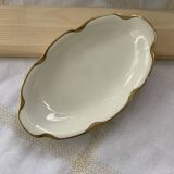Plate and its golden ravier rim