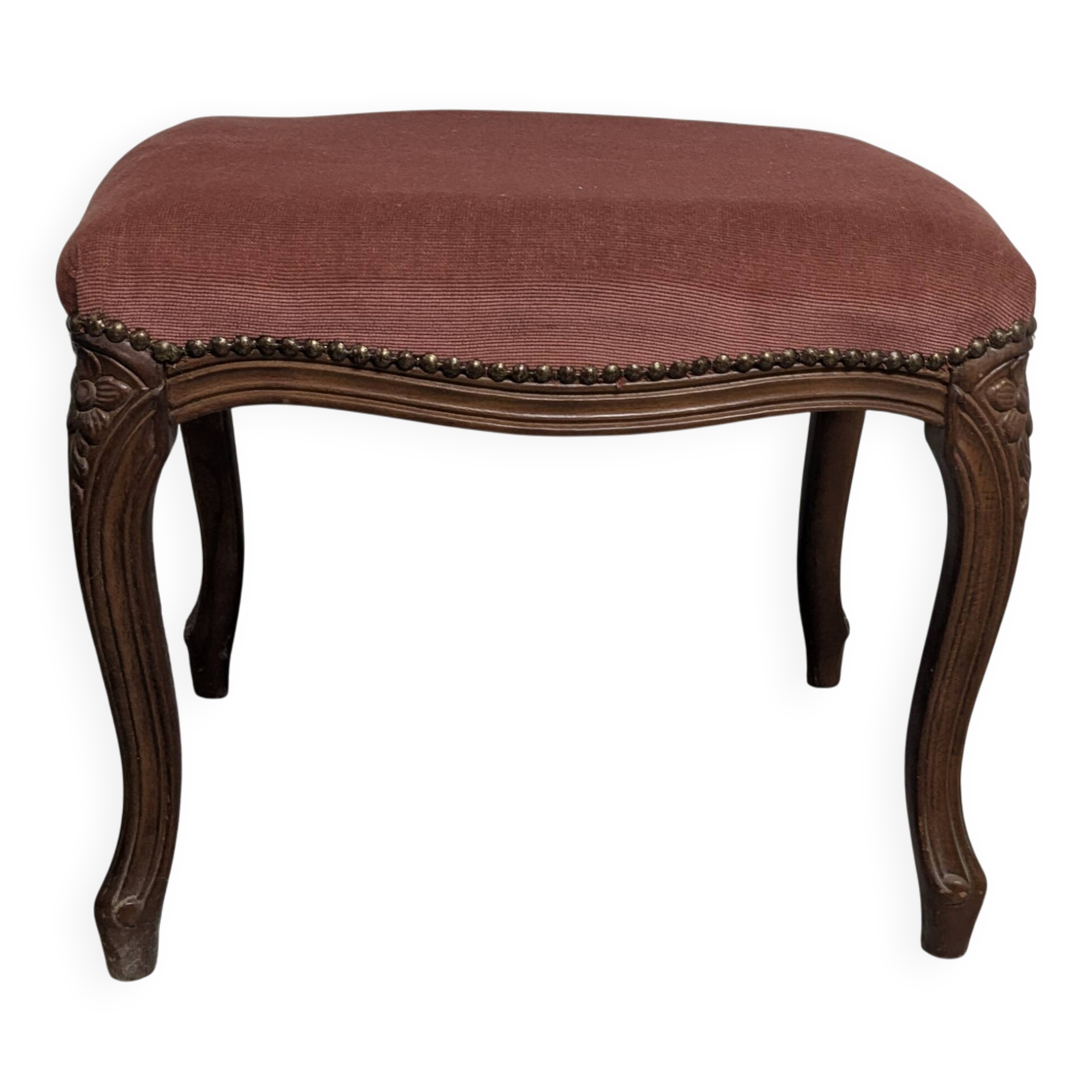 Louis XV stool — elegant curves and warm patina