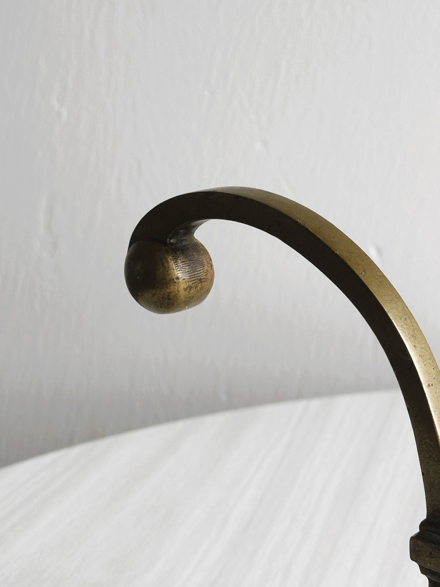Gold metal coat hook, vintage wall coat rack