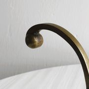 Gold metal coat hook, vintage wall coat rack