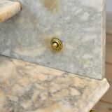 Antique brass and marble washbasin, circa 1880